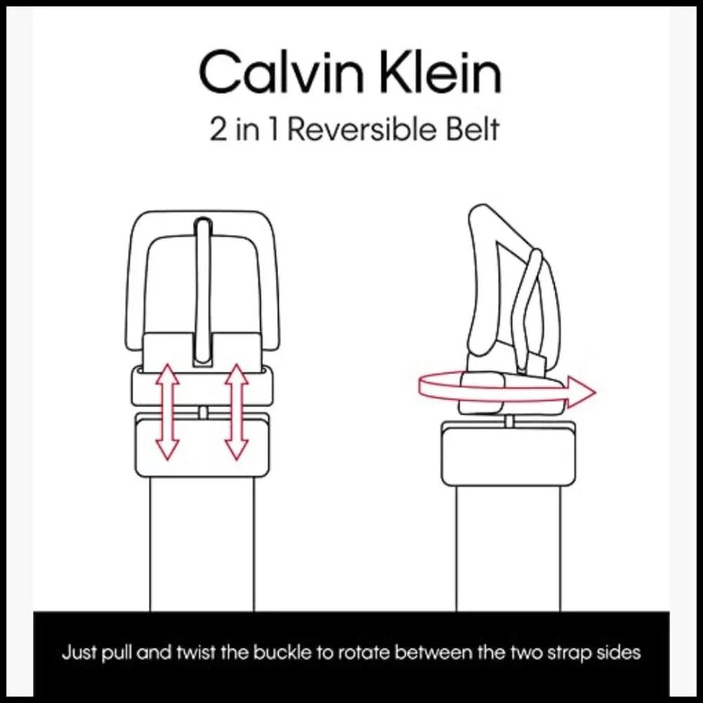 Reversible Belt for Jeans, Trousers, Dresses, Adjustable Fit